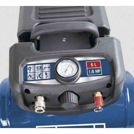 Scheppach - Compresseur 1200W 6L 8bar 192 L/min Avec Accessoires - HC06 4 Scheppach - Compresseur 1200W 6L 8bar 192 L/min Avec Accessoires - HC06 – Image 2