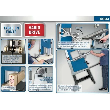 Scheppach - Scie à Ruban Volants 315mm 400V Triphasée 700W - Basa 3 7 Scheppach - Scie à Ruban Volants 315mm 400V Triphasée 700W - Basa 3 – Image 5