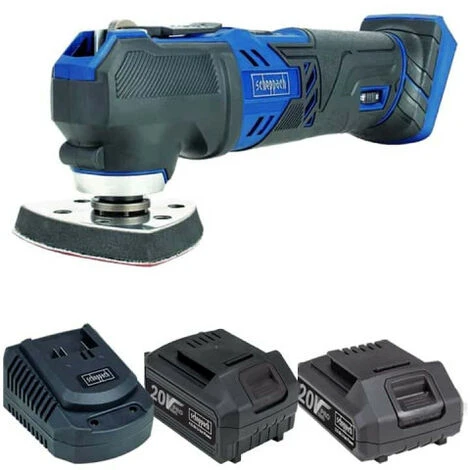Pack SCHEPPACH Outil Multifonctions Sans Fil 20V CMT200-20ProS - 1 Batterie 4.0Ah - 1 Batterie 2.0Ah - 1 Chargeur Rapide 3 Pack SCHEPPACH Outil Multifonctions Sans Fil 20V CMT200-20ProS - 1 Batterie 4.0Ah - 1 Batterie 2.0Ah - 1 Chargeur Rapide