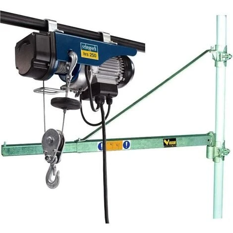 PALAN TREUIL ÉLECTRIQUE 200/400 KG SCHEPPACH HRS400 + POTENCE PIVOTANTE 110 CM 3 PALAN TREUIL ÉLECTRIQUE 200/400 KG SCHEPPACH HRS400 + POTENCE PIVOTANTE 110 CM