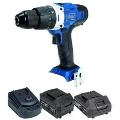 Pack SCHEPPACH Perforateur Sans Fil 20V CCD45-20ProS - 1 Batterie 4.0Ah - 1 Batterie 2.0Ah - 1 Chargeur Rapide