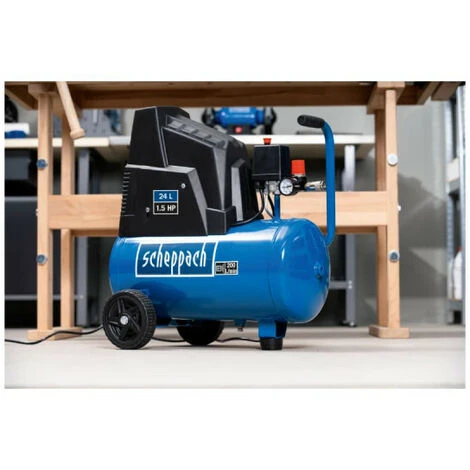 Pack SCHEPPACH Compresseur - 24L - 1100W - HC30ox - Tuyau - 15m 4 Pack SCHEPPACH Compresseur - 24L - 1100W - HC30ox - Tuyau - 15m – Image 2