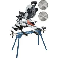Pack SCHEPPACH Scie à Onglet Radiale - 2000W - 2 Lames - 255 Mm - HM254 - Black Edition - Support UMF1600