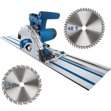 Scheppach Scie Plongeante PL55 - 1200W | 160mm | Lame De Scie 1x 24T + 1x 48T 3 Scheppach Scie Plongeante PL55 - 1200W | 160mm | Lame De Scie 1x 24T + 1x 48T