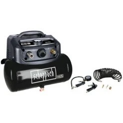 PRODUIT NEUF - EMBALLAGE ABIMÉ - Compresseur 6L SCHEPPACH - 6 Accessoires - 1200W - HC06 - Black Edition