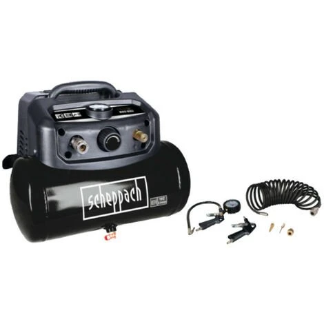 PRODUIT NEUF - EMBALLAGE ABIMÉ - Compresseur 6L SCHEPPACH - 6 Accessoires - 1200W - HC06 - Black Edition 3 PRODUIT NEUF - EMBALLAGE ABIMÉ - Compresseur 6L SCHEPPACH - 6 Accessoires - 1200W - HC06 - Black Edition