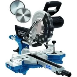 SCHEPPACH Scie à Onglet Composée Coulissante HM254 - 2000W | 255mm | Laser, LED Et Table Rotative | 2 Lames De Scie - Edition 2022