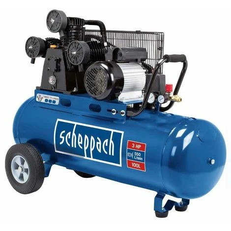 COMPRESSEUR D'AIR A 3 CYLINDRES 100 LT 3000W 4HP 10 BAR SCHEPPACH HC550TC 400V 3 COMPRESSEUR D'AIR A 3 CYLINDRES 100 LT 3000W 4HP 10 BAR SCHEPPACH HC550TC 400V